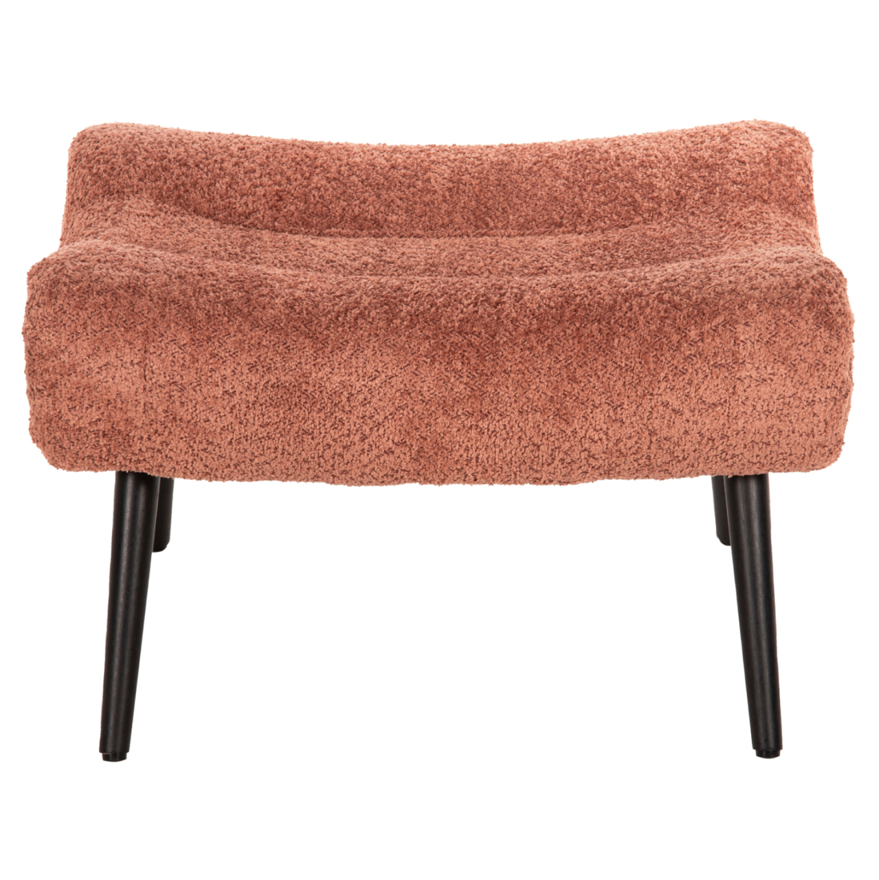 STOOL-FOOTREST BRYM HM9606.02 PINK BOUCLE FABRIC-BLACK WOODEN LEGS 68X58X40Hcm. [3]