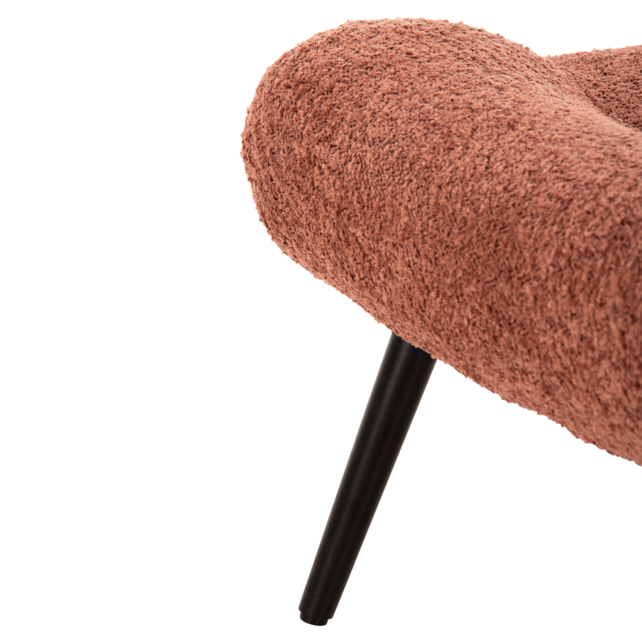 STOOL-FOOTREST BRYM HM9606.02 PINK BOUCLE FABRIC-BLACK WOODEN LEGS 68X58X40Hcm. [7]
