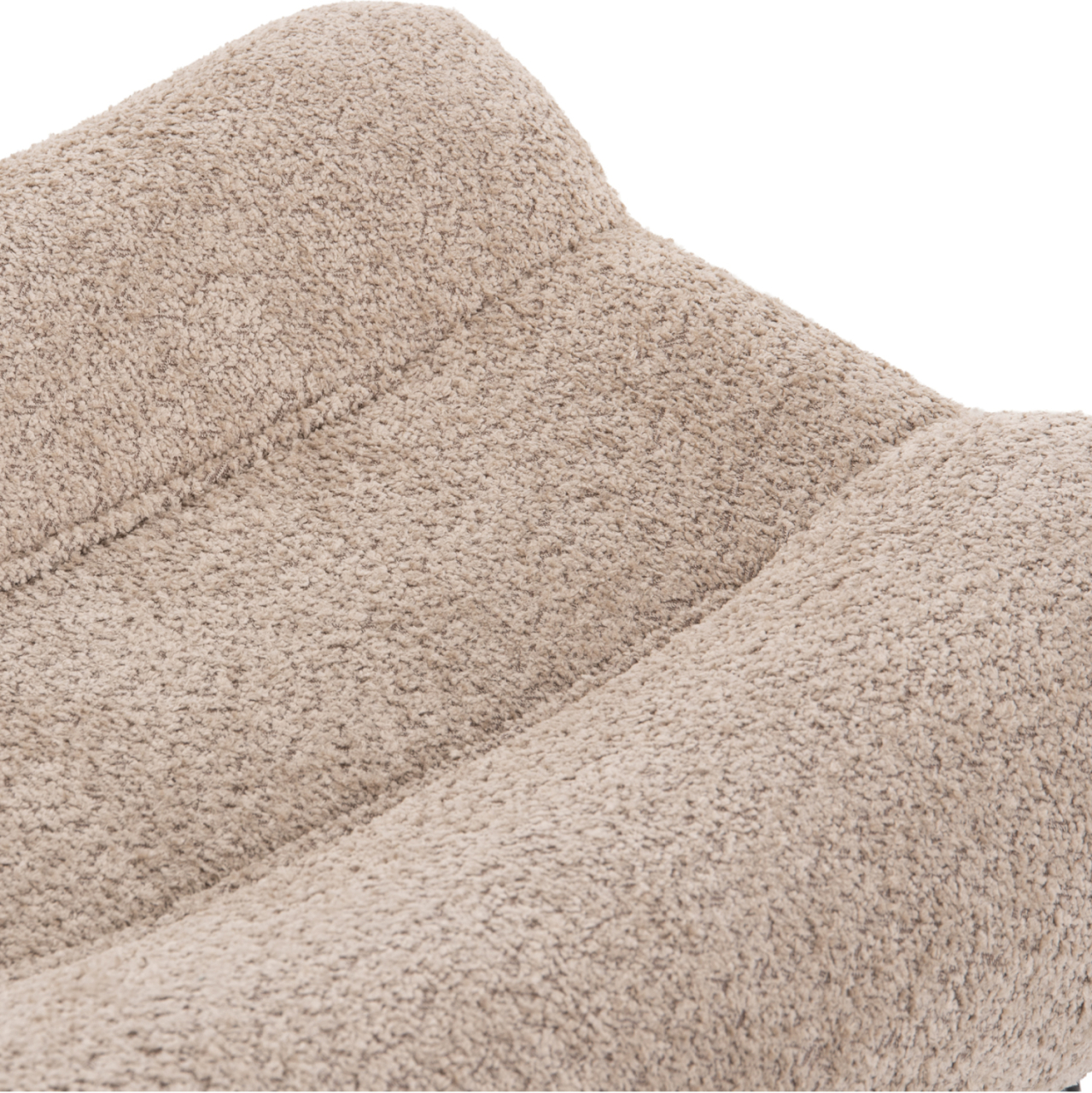 STOOL-FOOTREST BRYM HM9606.08 BEIGE/BROWN BOUCLE FABRIC-BLACK WOODEN LEGS 69X61X41Hcm. [7]