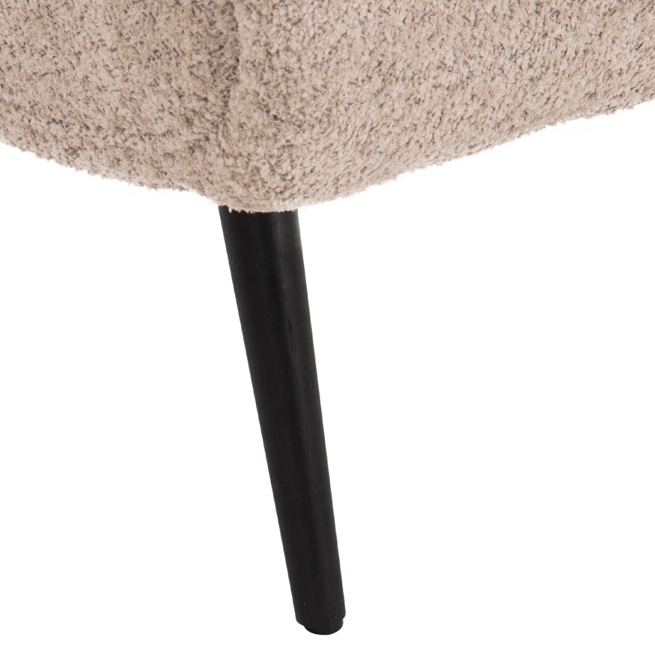 STOOL-FOOTREST BRYM HM9606.08 BEIGE/BROWN BOUCLE FABRIC-BLACK WOODEN LEGS 69X61X41Hcm. [9]