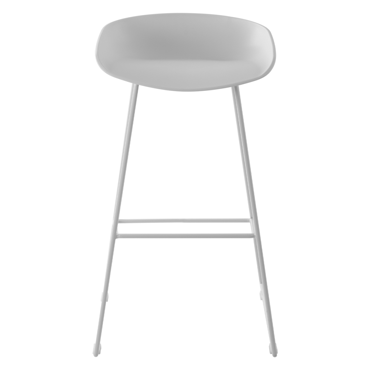 Stool HM8450.01 Metallic with seat PP White 47x47x83cm [3]