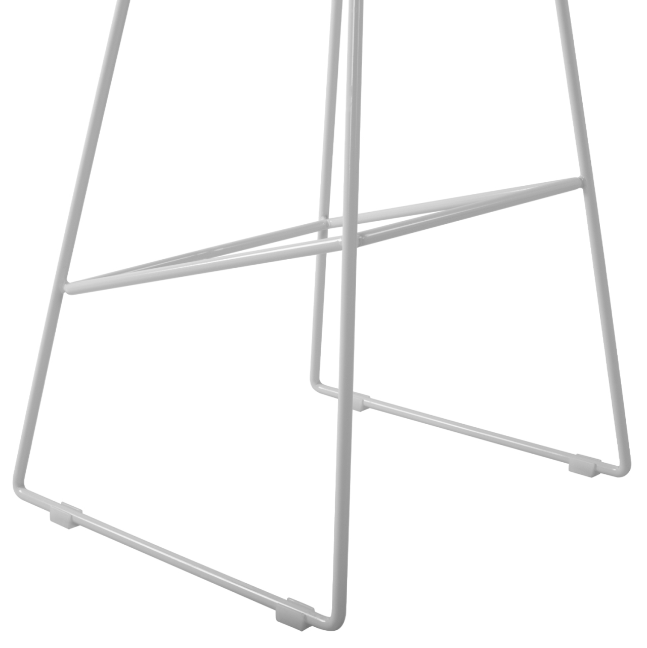 Stool HM8450.01 Metallic with seat PP White 47x47x83cm [9]