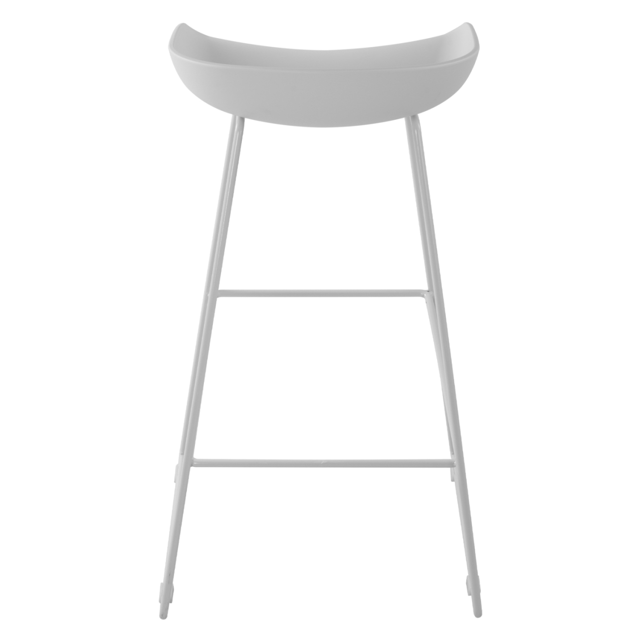 Stool HM8450.01 Metallic with seat PP White 47x47x83cm [6]