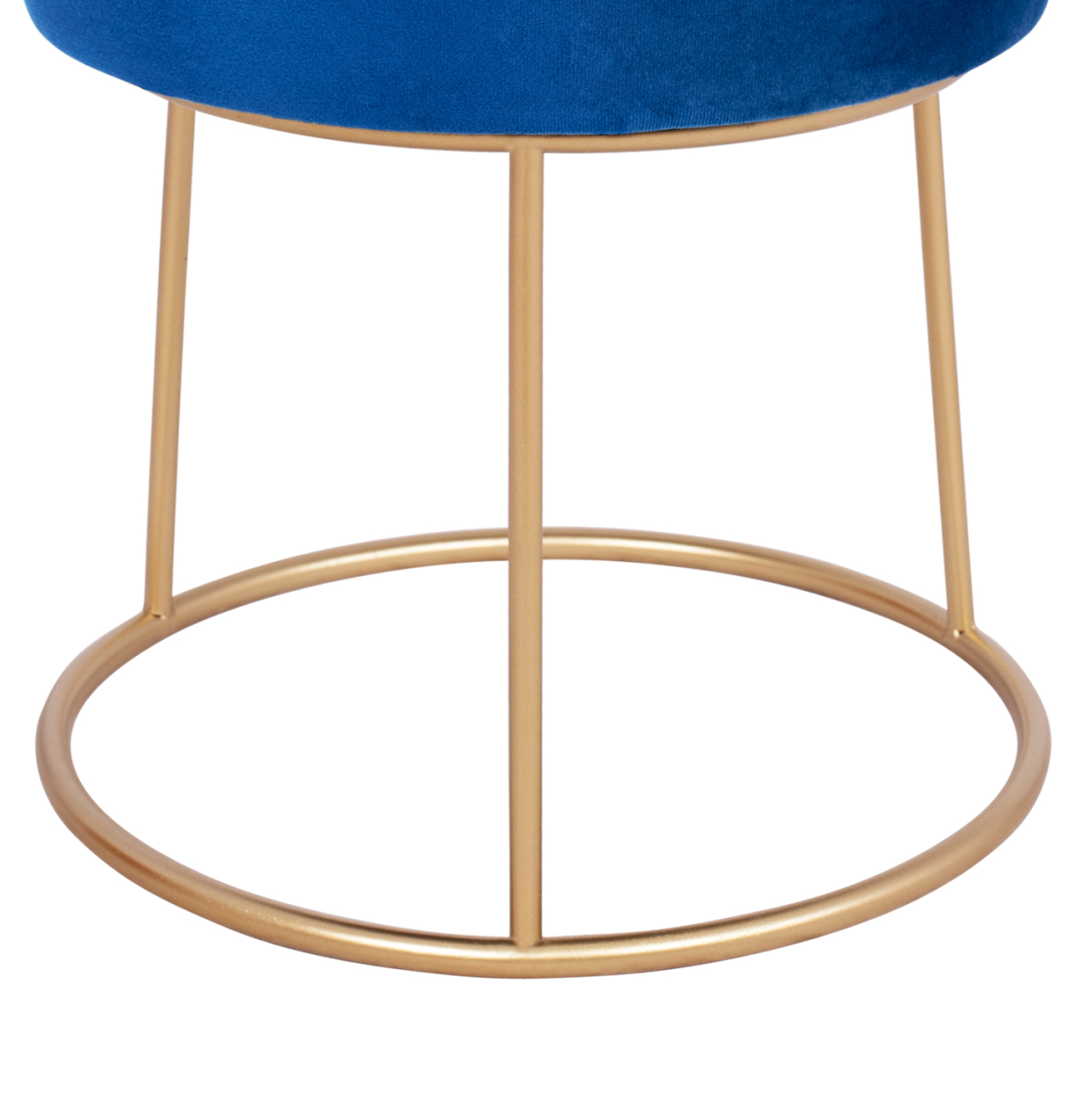 Stool Karlo HM8411.08 Blue with gold Base ''36x38 h cm [5]