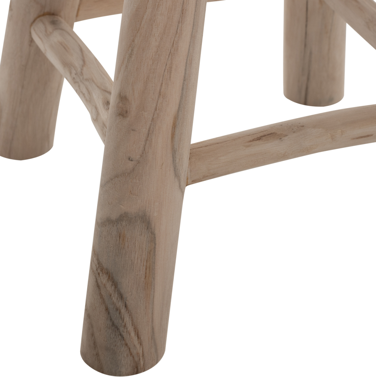 STOOL KONT HM9337 SOLID TEAK SHORT NATURAL Φ30Χ45Ηcm. [6]