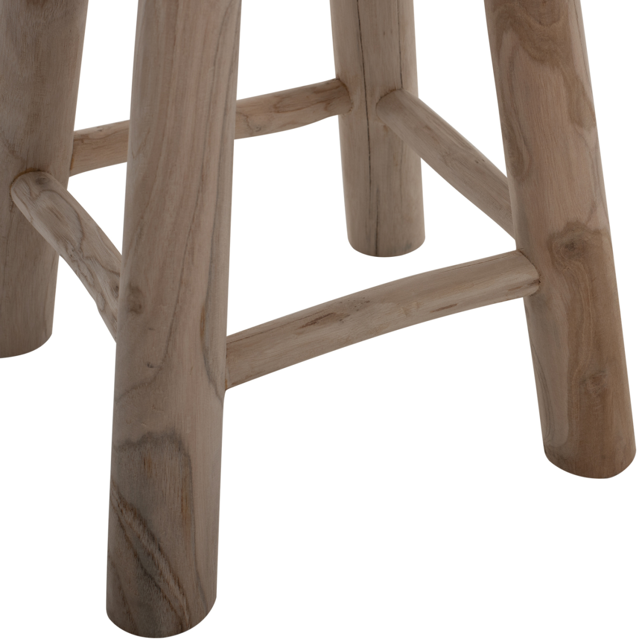 STOOL KONT HM9337 SOLID TEAK SHORT NATURAL Φ30Χ45Ηcm. [5]