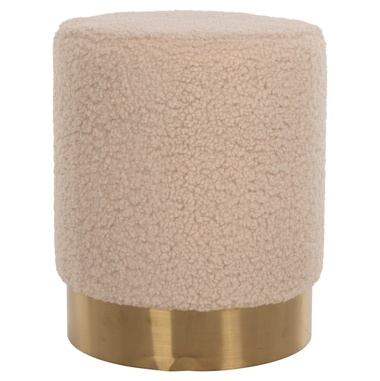 STOOL LEVY HM8408.20 BOUCLE FABRIC ECRU-GOLD BASE Φ35x42Hcm. [3]