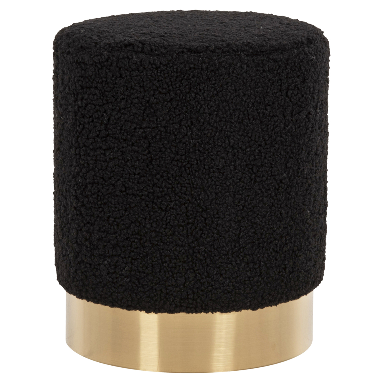 STOOL LEVY HM8408.24 BOUCLE FABRIC BLACK-GOLD BASE Φ35x42Hcm. [3]