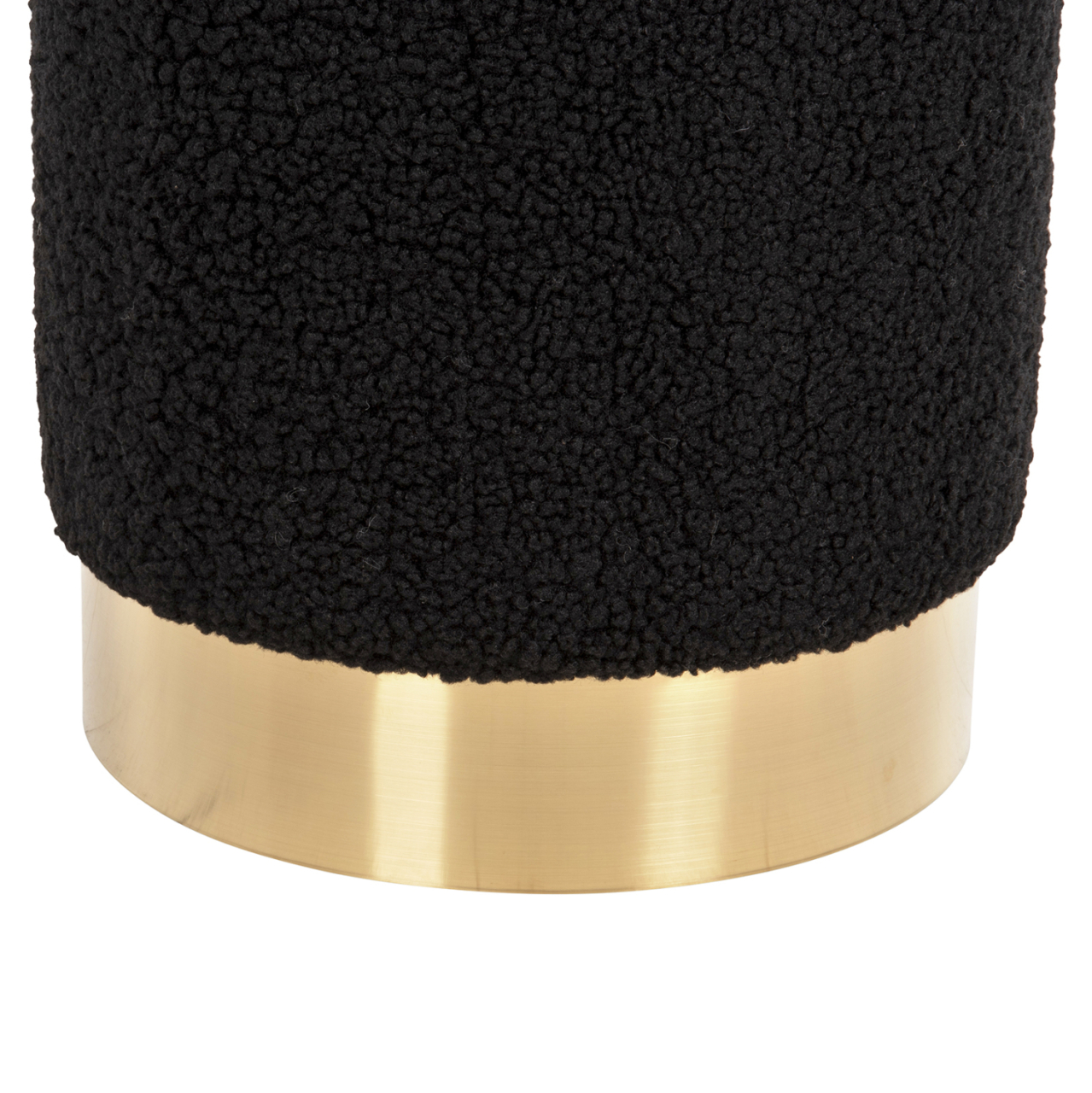 STOOL LEVY HM8408.24 BOUCLE FABRIC BLACK-GOLD BASE Φ35x42Hcm. [5]