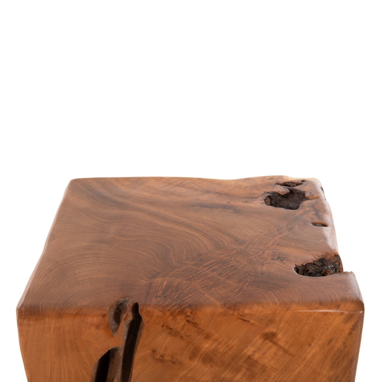 STOOL LOW HEIGHT KUMO HM7893 SOLID TEAK WOOD IN NATURAL COLOR 30X30X40Hcm. [4]