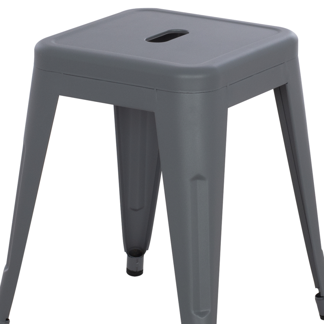 STOOL MELITA HM0096.50 METAL IN MATTE GREY COLOR 37x37x45Hcm. [5]
