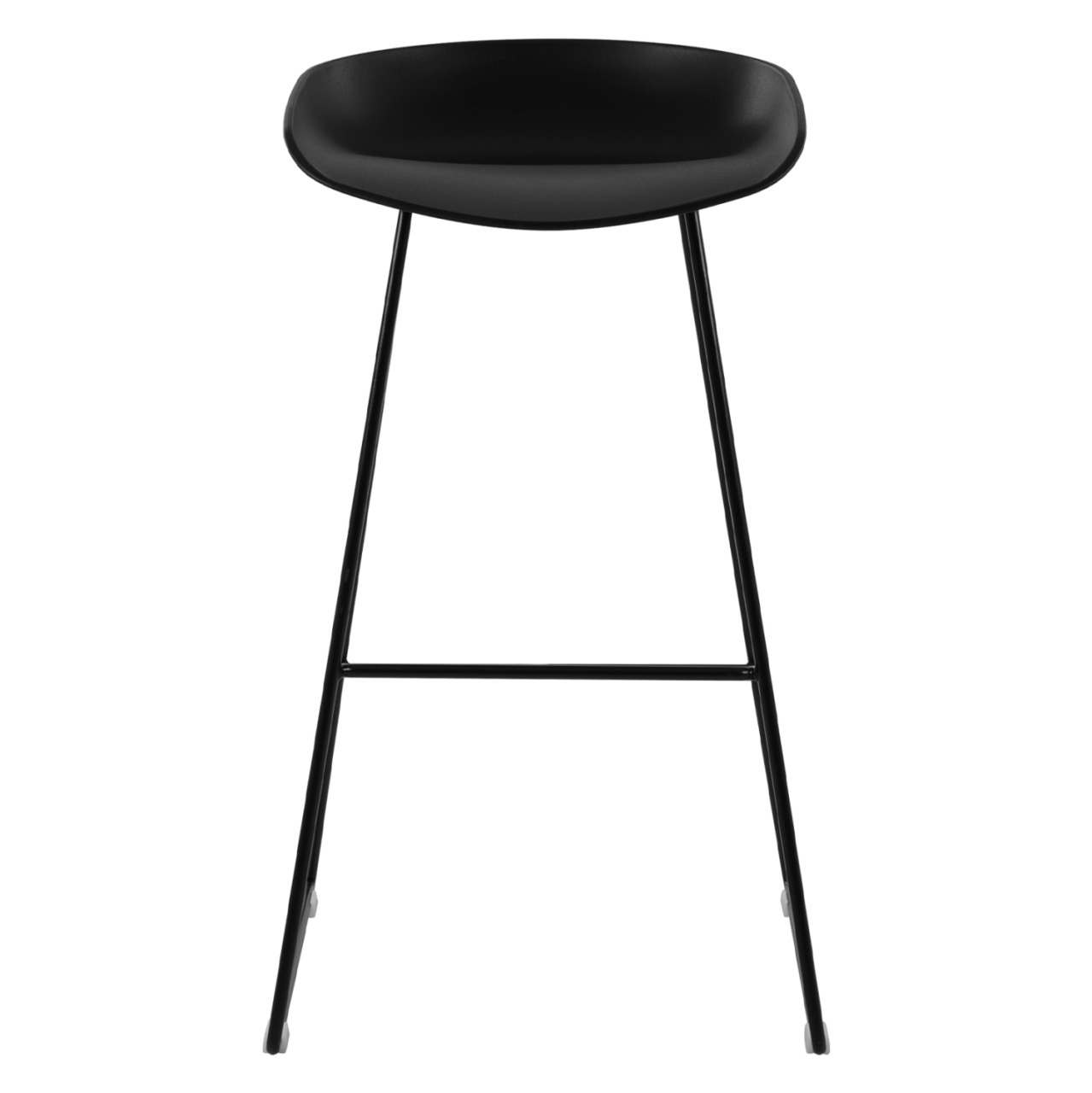 Stool Metallic HM8450.02 with seat PP Black 47x47x83cm [3]