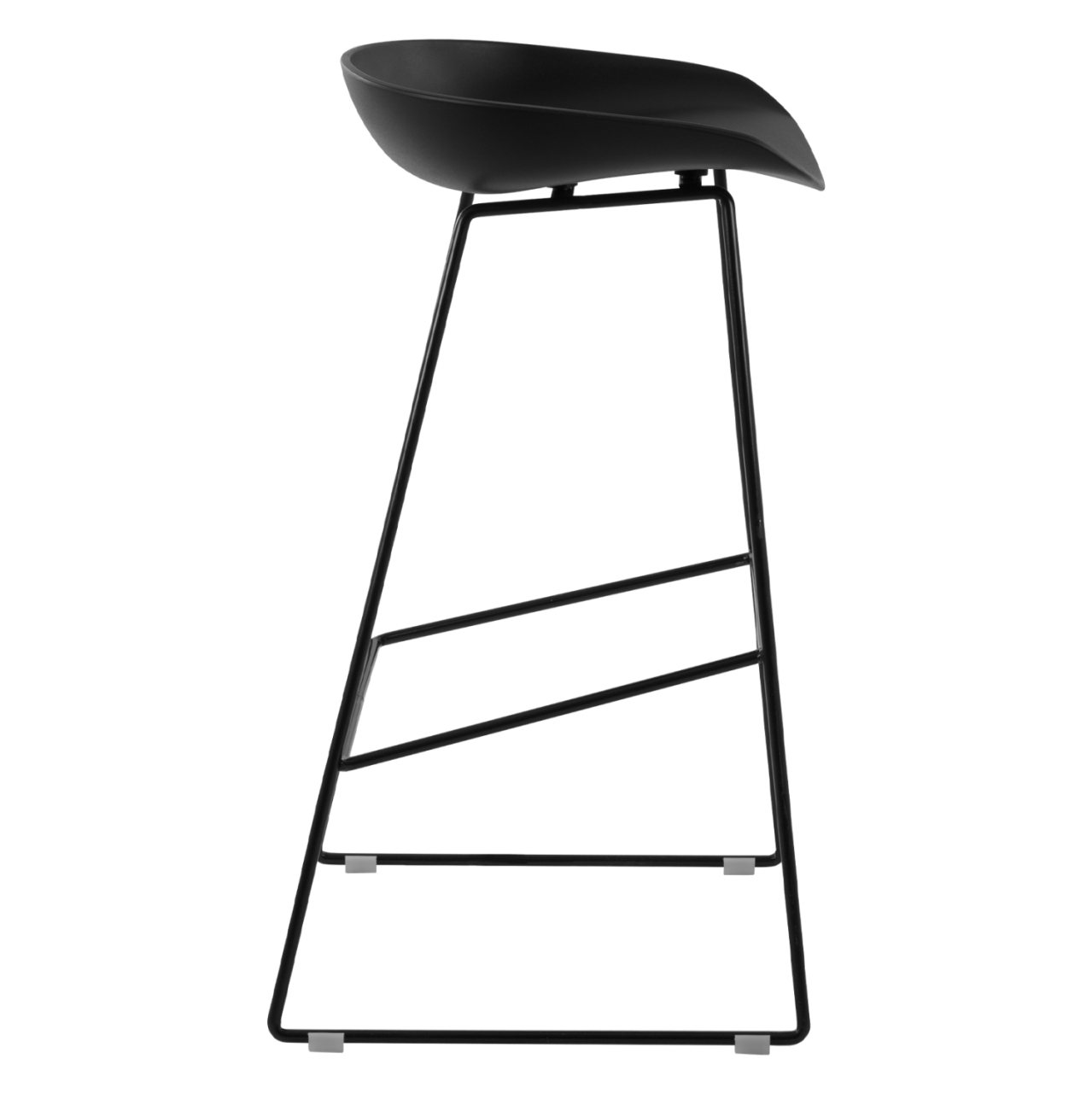 Stool Metallic HM8450.02 with seat PP Black 47x47x83cm [4]