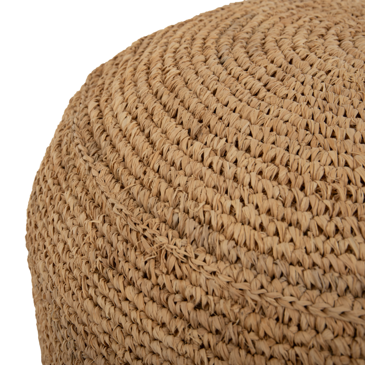 STOOL-POUF AONI HM7828 MADE OF DRIED PALM FIBERS IN NATURAL COLOR Φ48x37Hcm. [3]