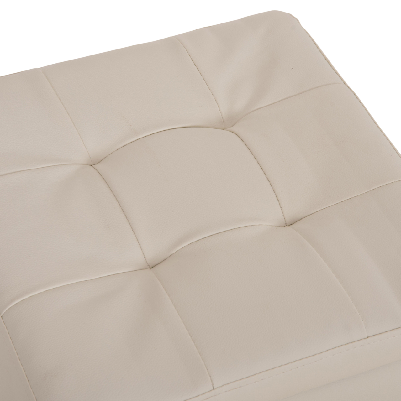 Stool PRO CUBE HM224.02 PU with storage space- white 38x38x36.5Hcm [7]