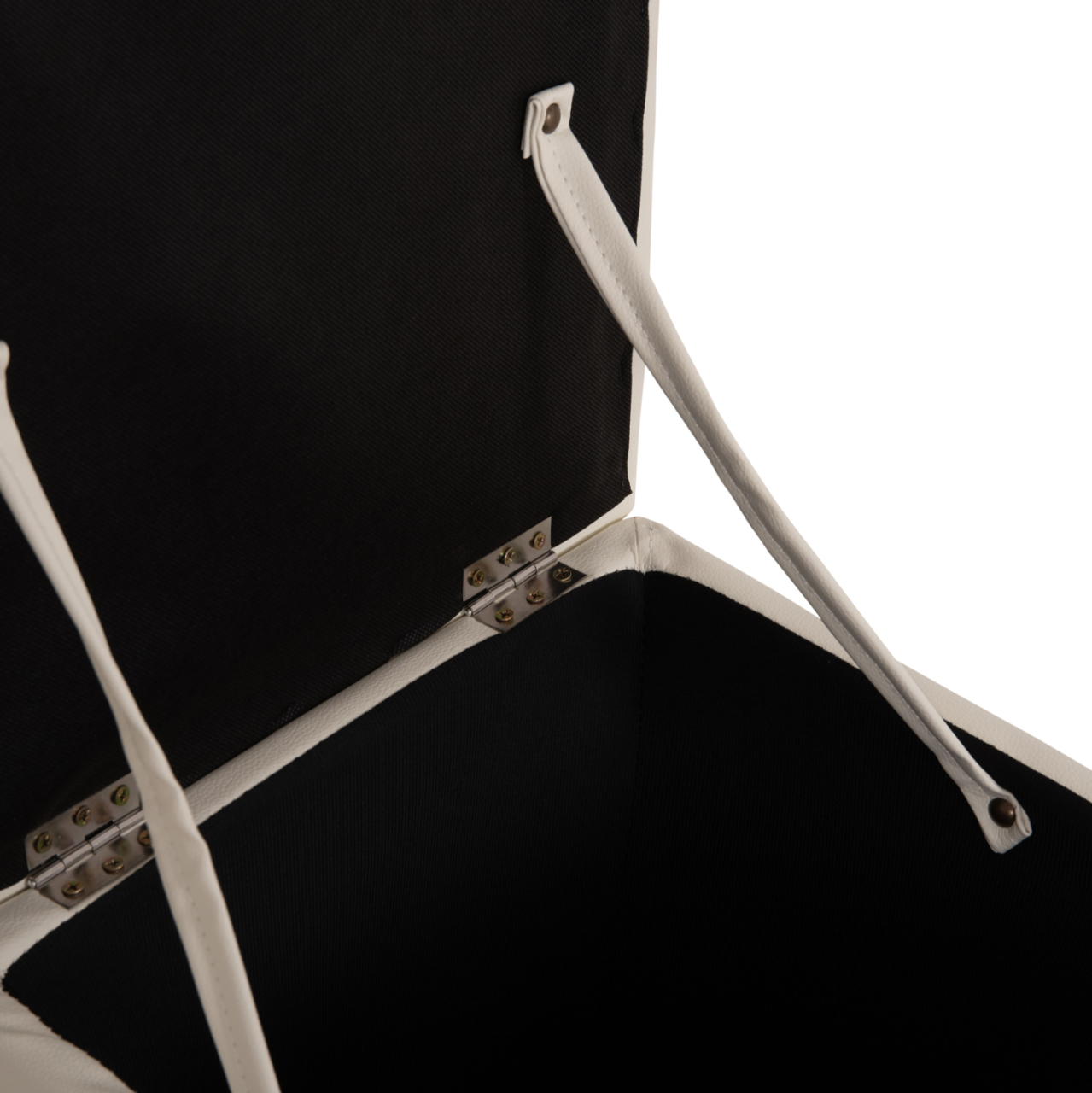 Stool PRO CUBE HM224.02 PU with storage space- white 38x38x36.5Hcm [8]