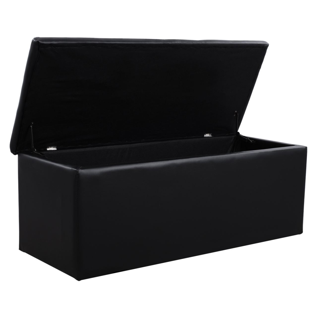 Stool PU with Storage Space Triscube Black HM223.01 121x51.5x50cm [3]