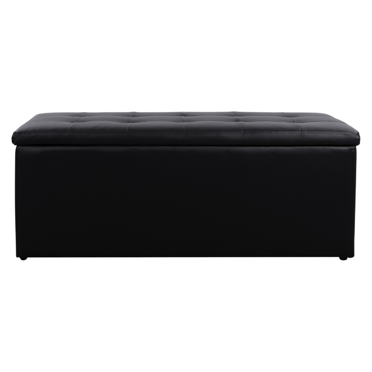 Stool PU with Storage Space Triscube Black HM223.01 121x51.5x50cm [4]