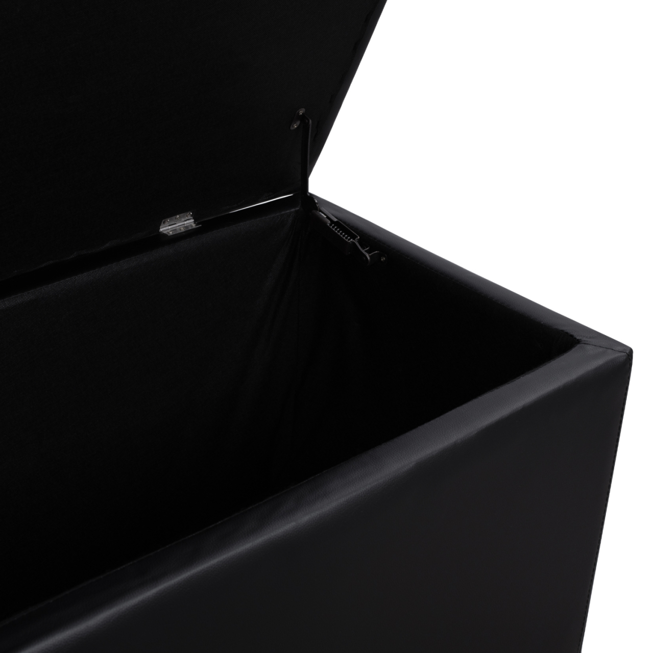Stool PU with Storage Space Triscube Black HM223.01 121x51.5x50cm [7]
