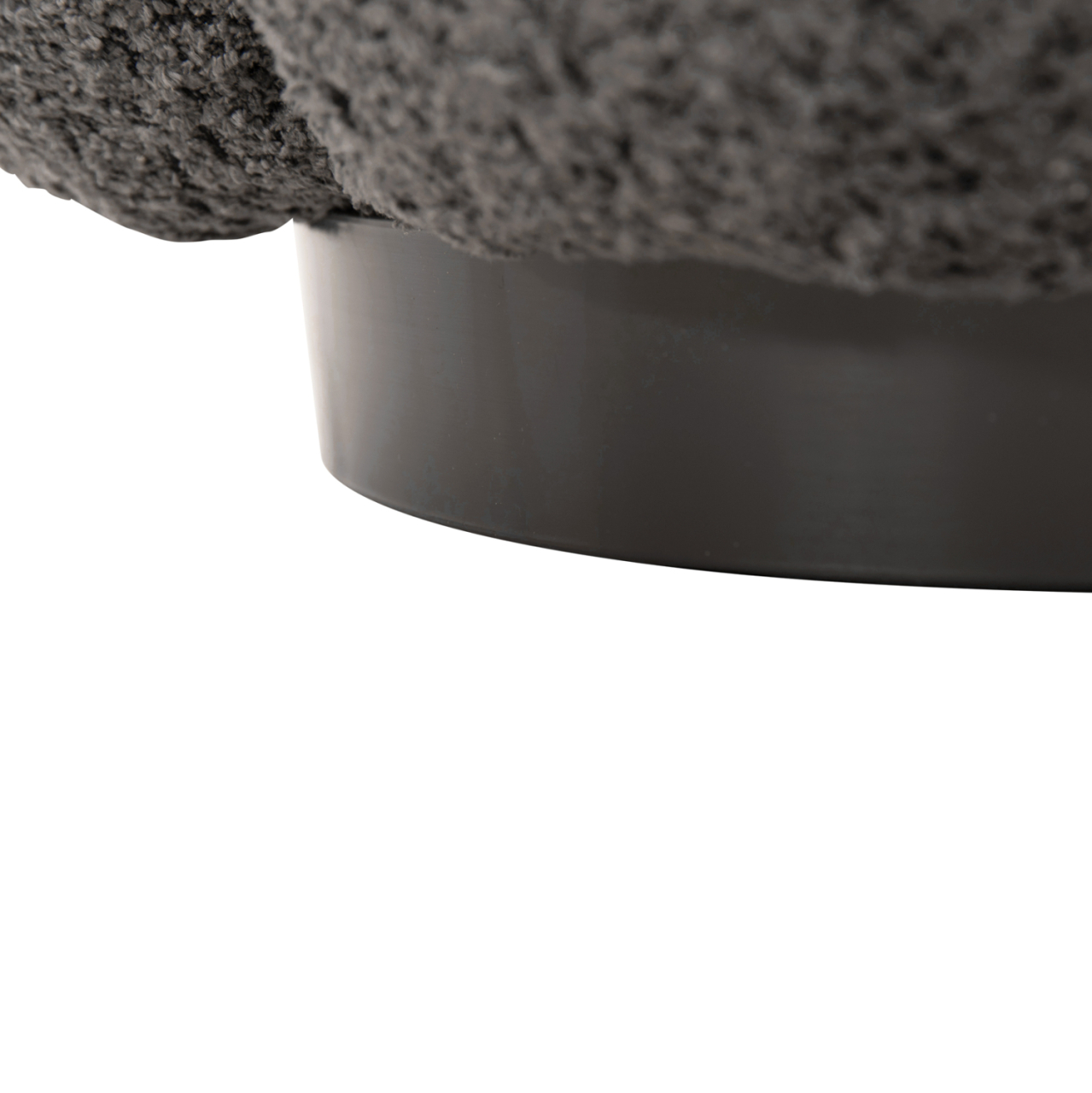 STOOL ROUND GRYMM HM9602.01 GREY BOUCLE-BLACK METAL BASE Φ60x31Hcm. [7]