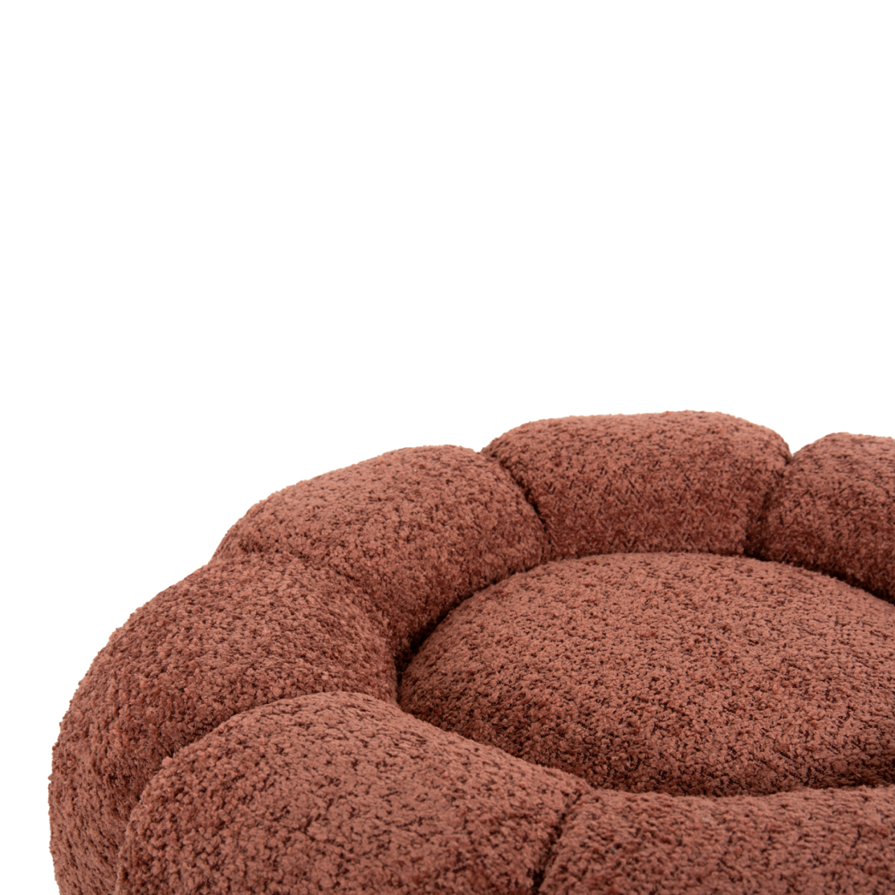 STOOL ROUND GRYMM HM9602.02 PINK BOUCLE-BLACK METAL BASE Φ60x31Hcm. [5]