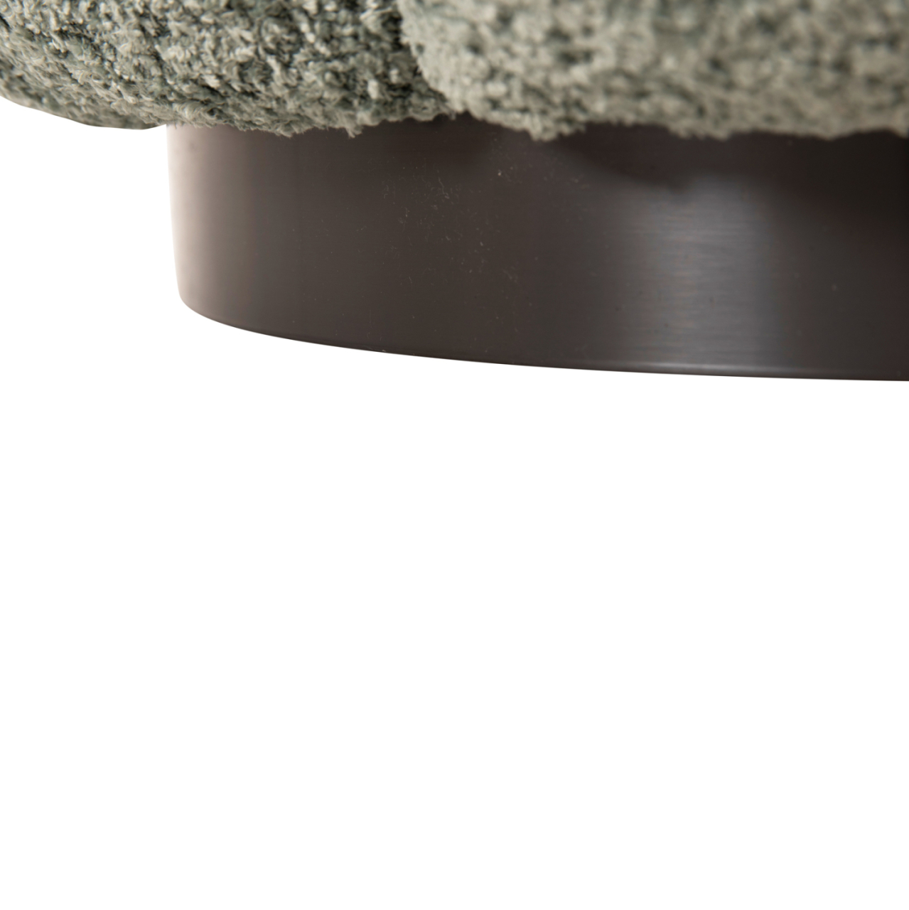 STOOL ROUND GRYMM HM9602.05 PISTACHIO GREEN BOUCLE-BLACK METAL BASE Φ60x31Hcm. [7]