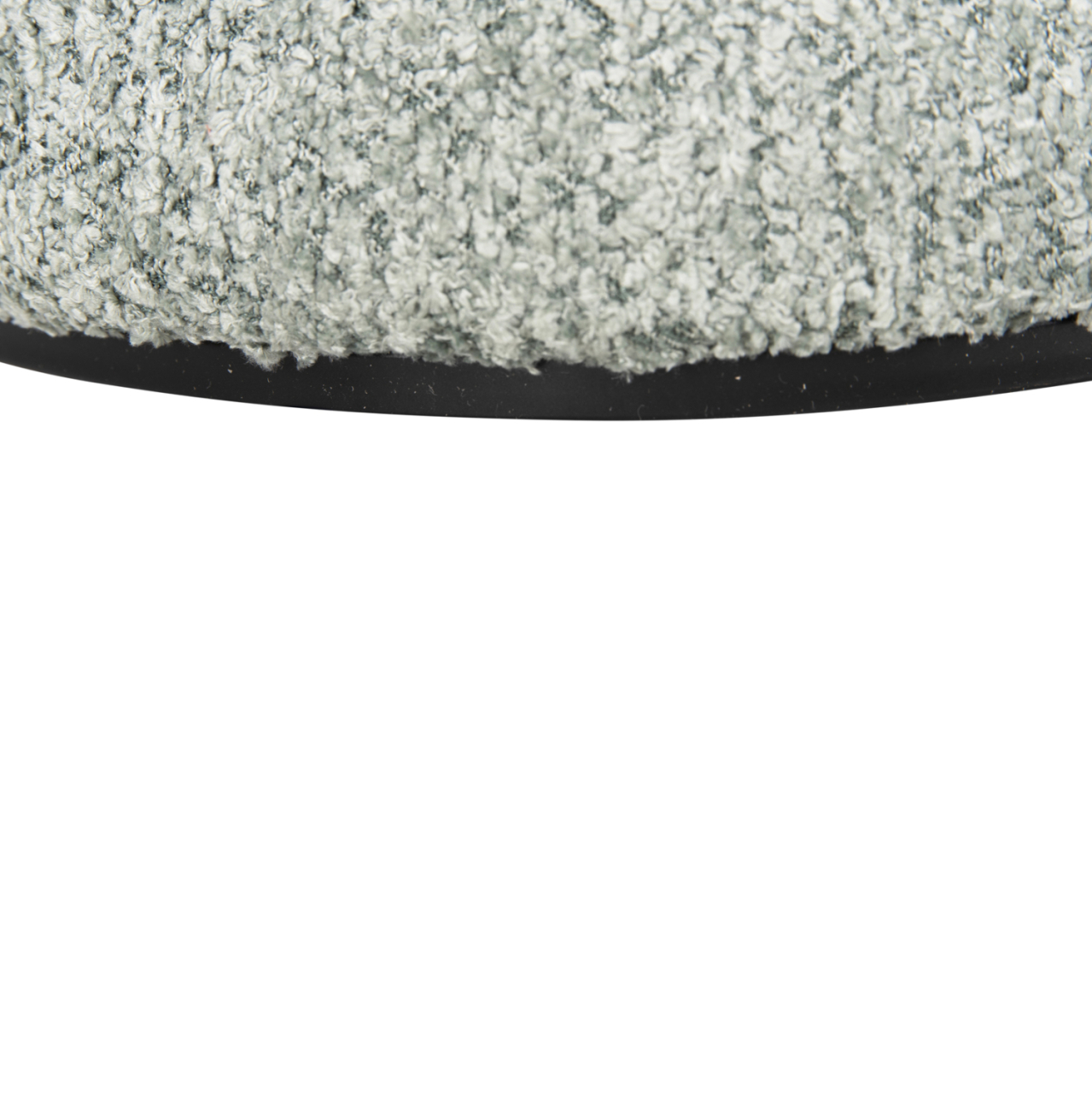 STOOL ROUND LINNER HM9604.05 BOUCLE FABRIC PISTACHIO GREEN-BLACK DETAIL D38x44 cm. [7]