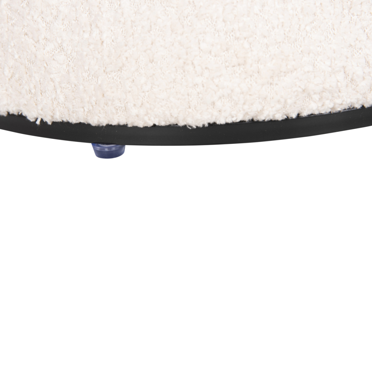 STOOL ROUND LINNER HM9604.06 BOUCLE FABRIC ECRU-BLACK DETAIL D38x44 cm. [7]