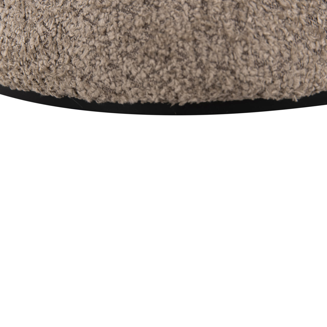 STOOL ROUND LINNER HM9604.08 BOUCLE FABRIC BEIGE-BLACK DETAIL D38x44 cm. [7]