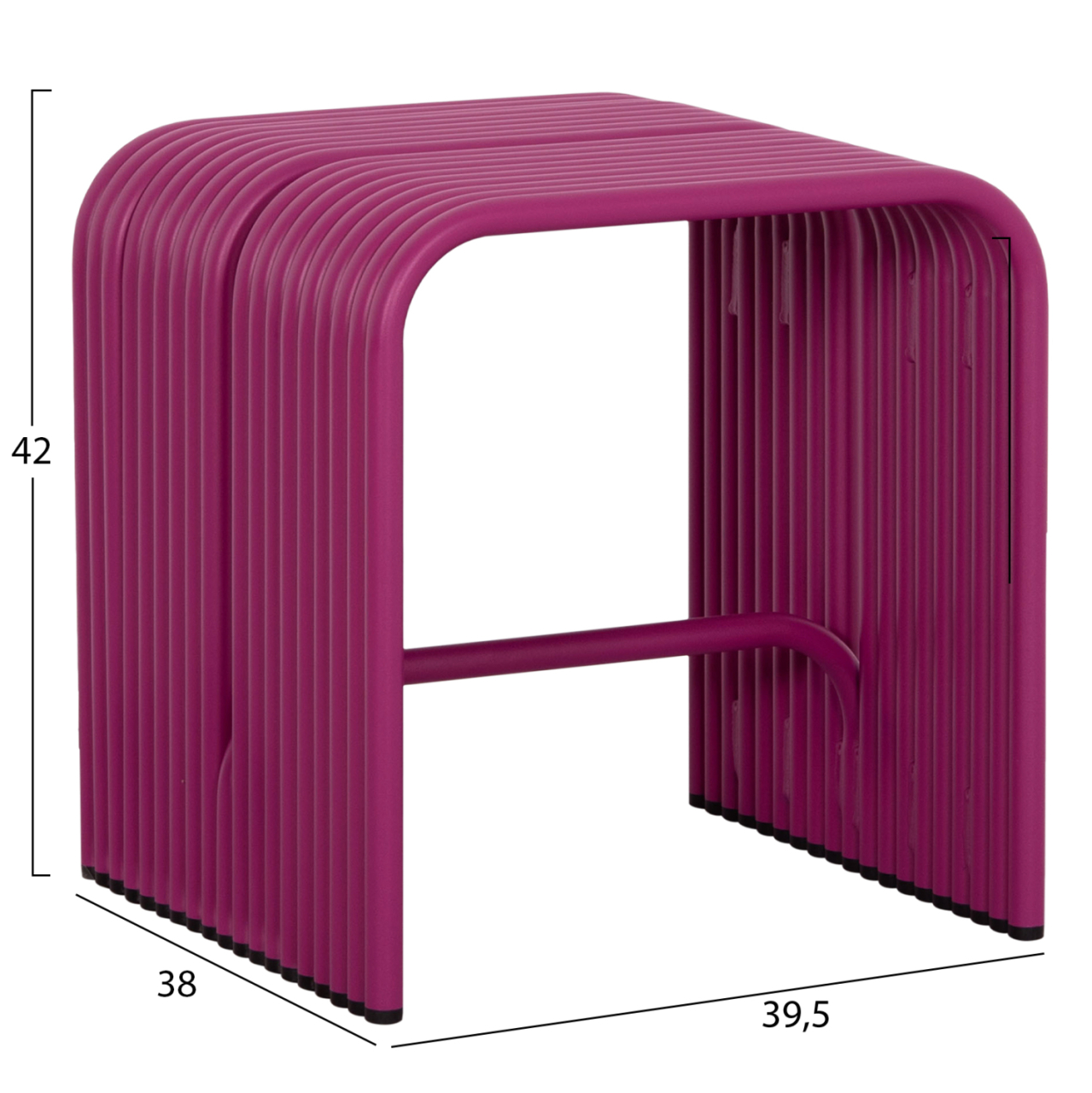 STOOL SERIES INTREPID HM6325.05 ALUMINUM IN PURPLE COLOR 40x38x42.5Hcm. [2]