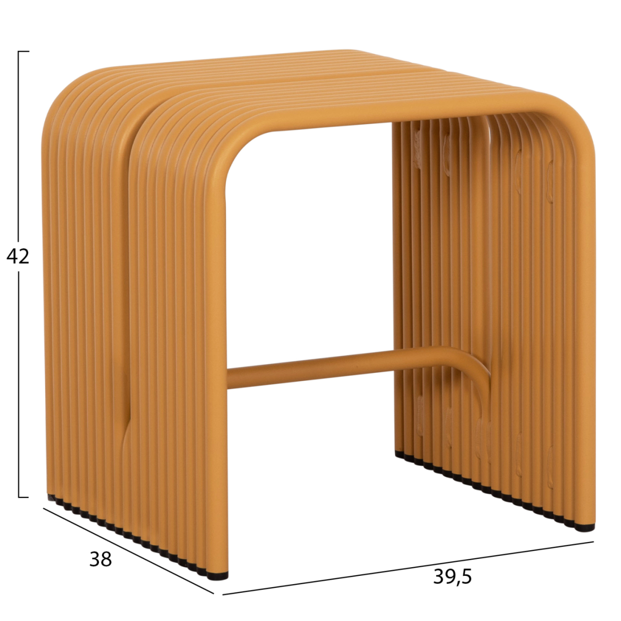 STOOL SERIES INTREPID HM6325.06 ALUMINUM IN MUSTARD YELLOW COLOR 40x38x42.5Hcm. [2]