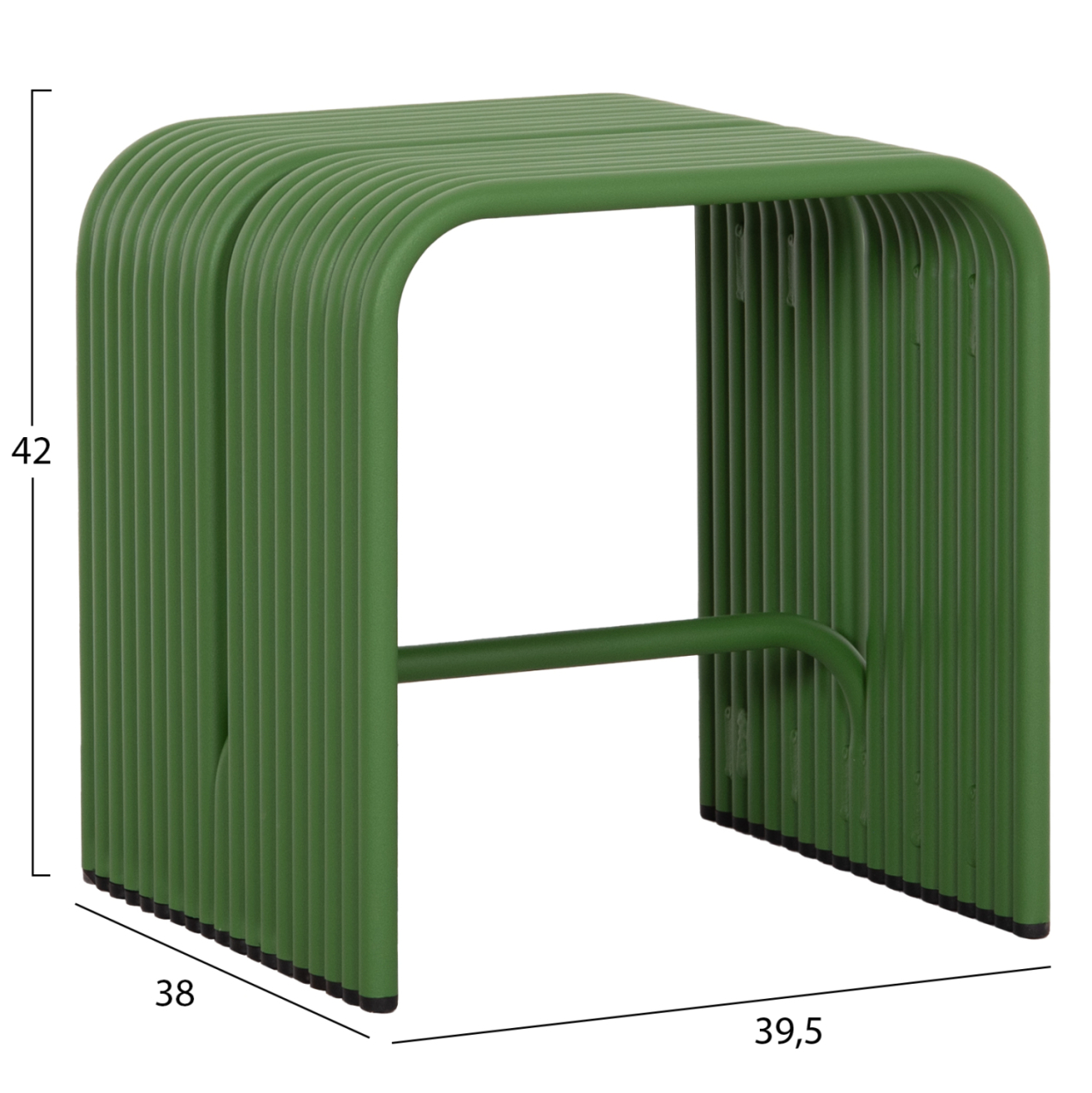 STOOL SERIES INTREPID HM6325.07 ALUMINUM IN GREEN COLOR 40x38x42.5Hcm. [2]