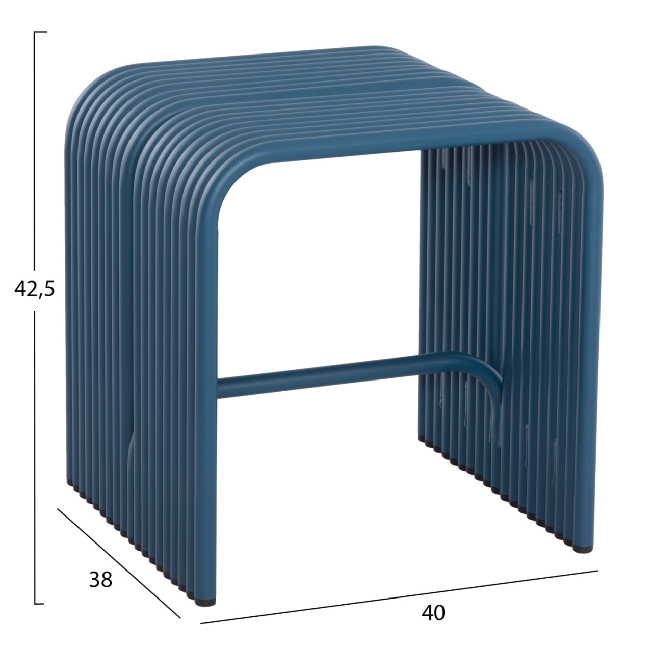 STOOL SERIES INTREPID HM6325.08 ALUMINUM IN BLUE COLOR 40x38x42,5Hcm. [2]