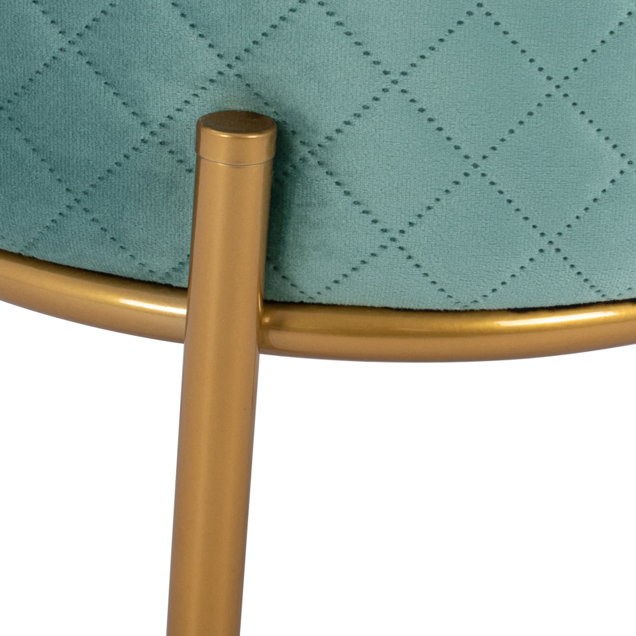 Stool Sinta HM8638.07 peanut shade with gold base 42x42x38cm [8]