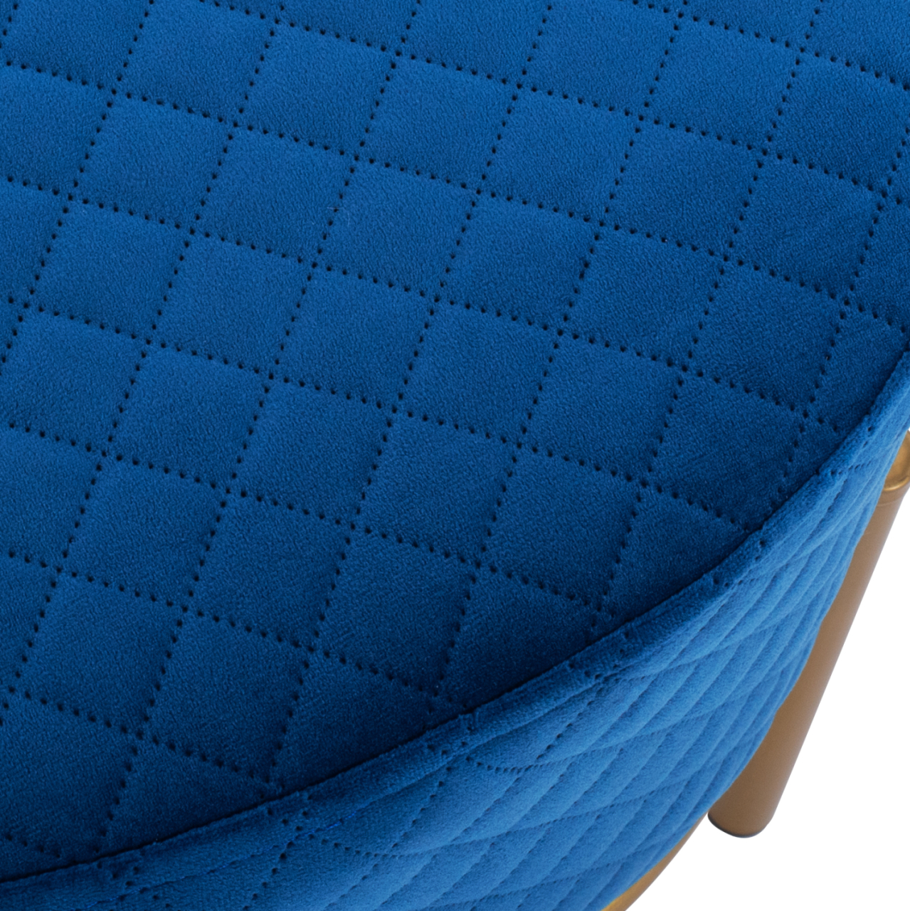 Stool Sinta HM8638.08 blue Velvet with gold base 42x42x38cm [6]