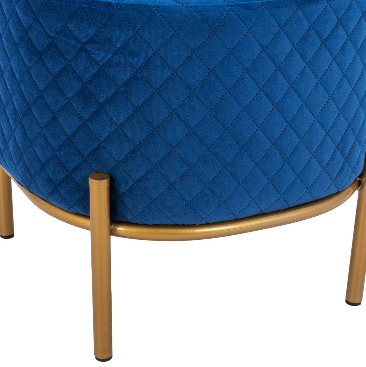 Stool Sinta HM8638.08 blue Velvet with gold base 42x42x38cm [7]