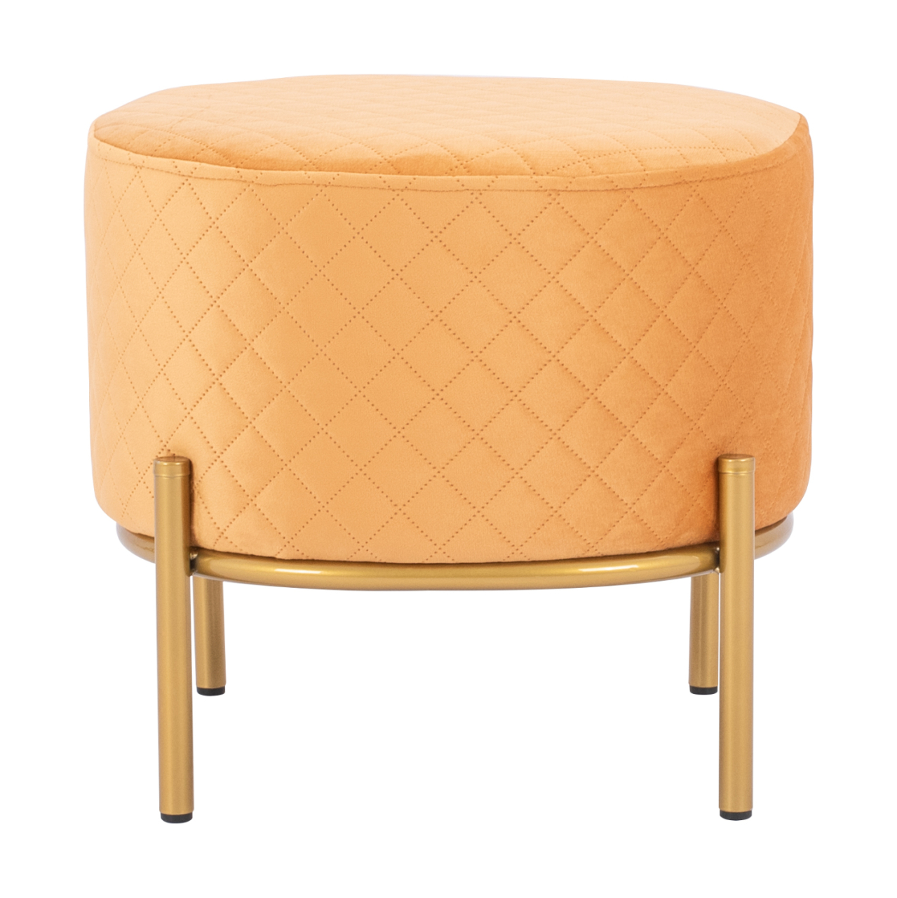 Stool Sinta HM8638.09 Gold velvet with gold base 42x42x38cm [3]