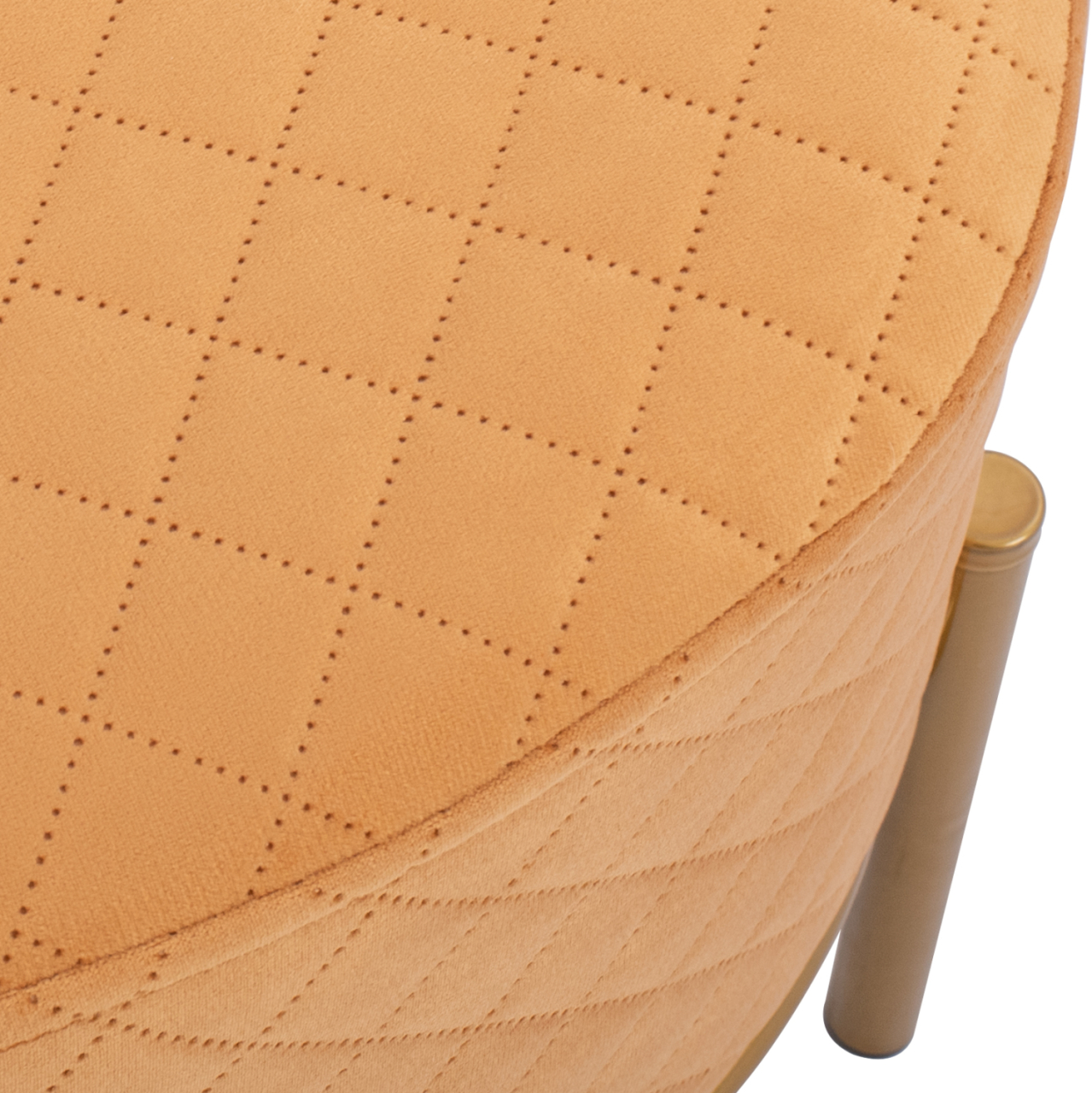 Stool Sinta HM8638.09 Gold velvet with gold base 42x42x38cm [5]