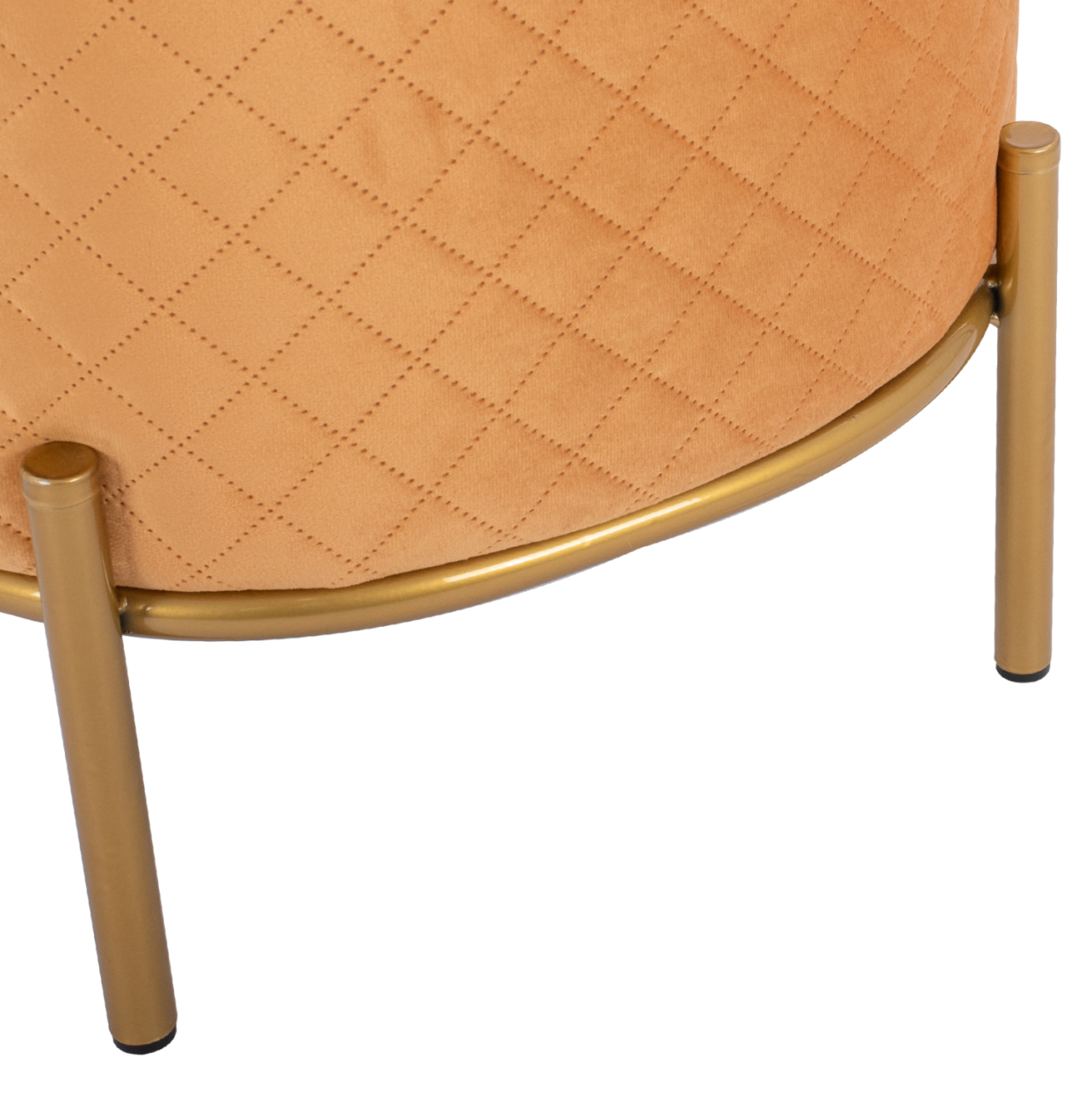Stool Sinta HM8638.09 Gold velvet with gold base 42x42x38cm [7]