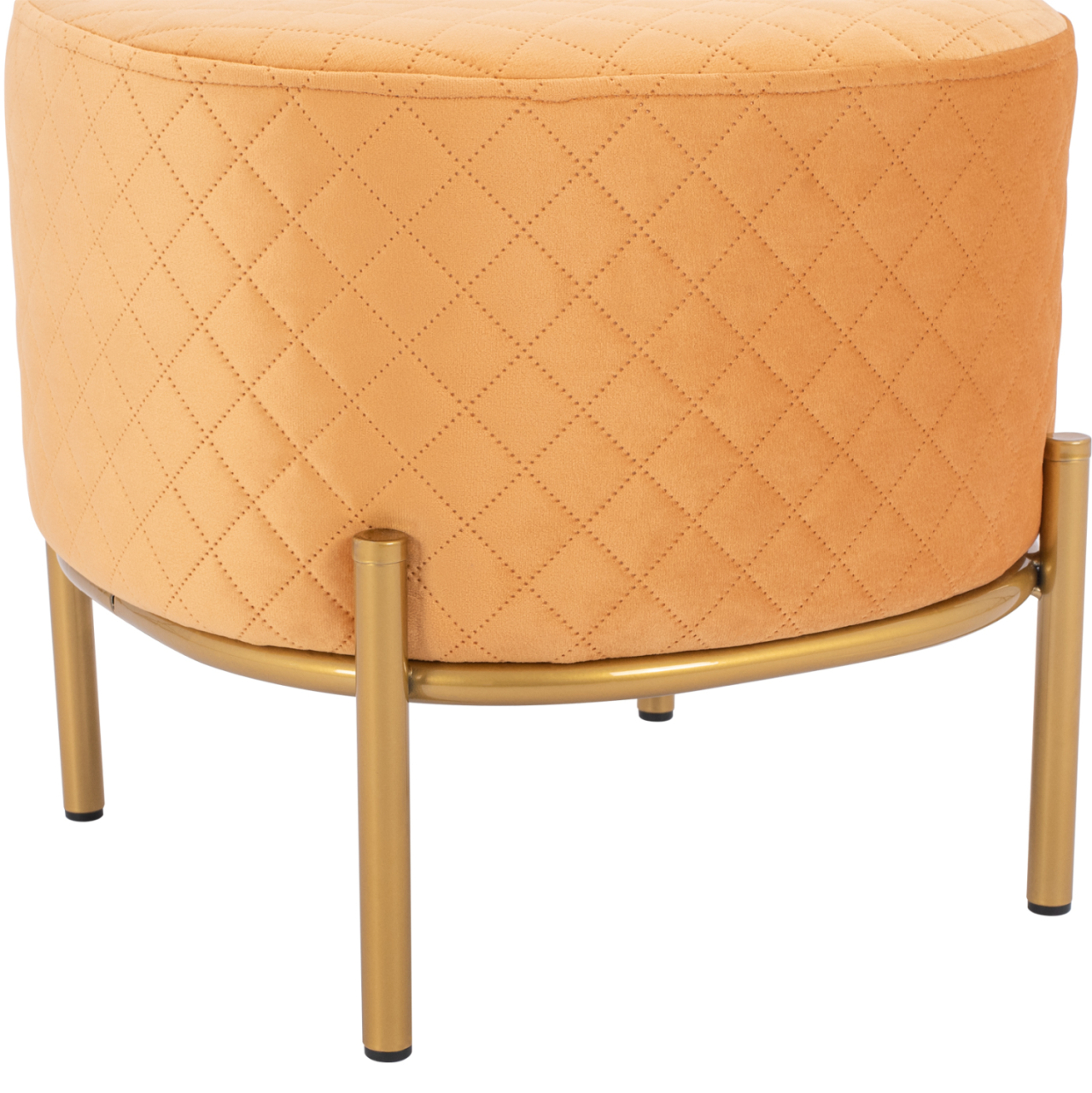 Stool Sinta HM8638.09 Gold velvet with gold base 42x42x38cm [6]