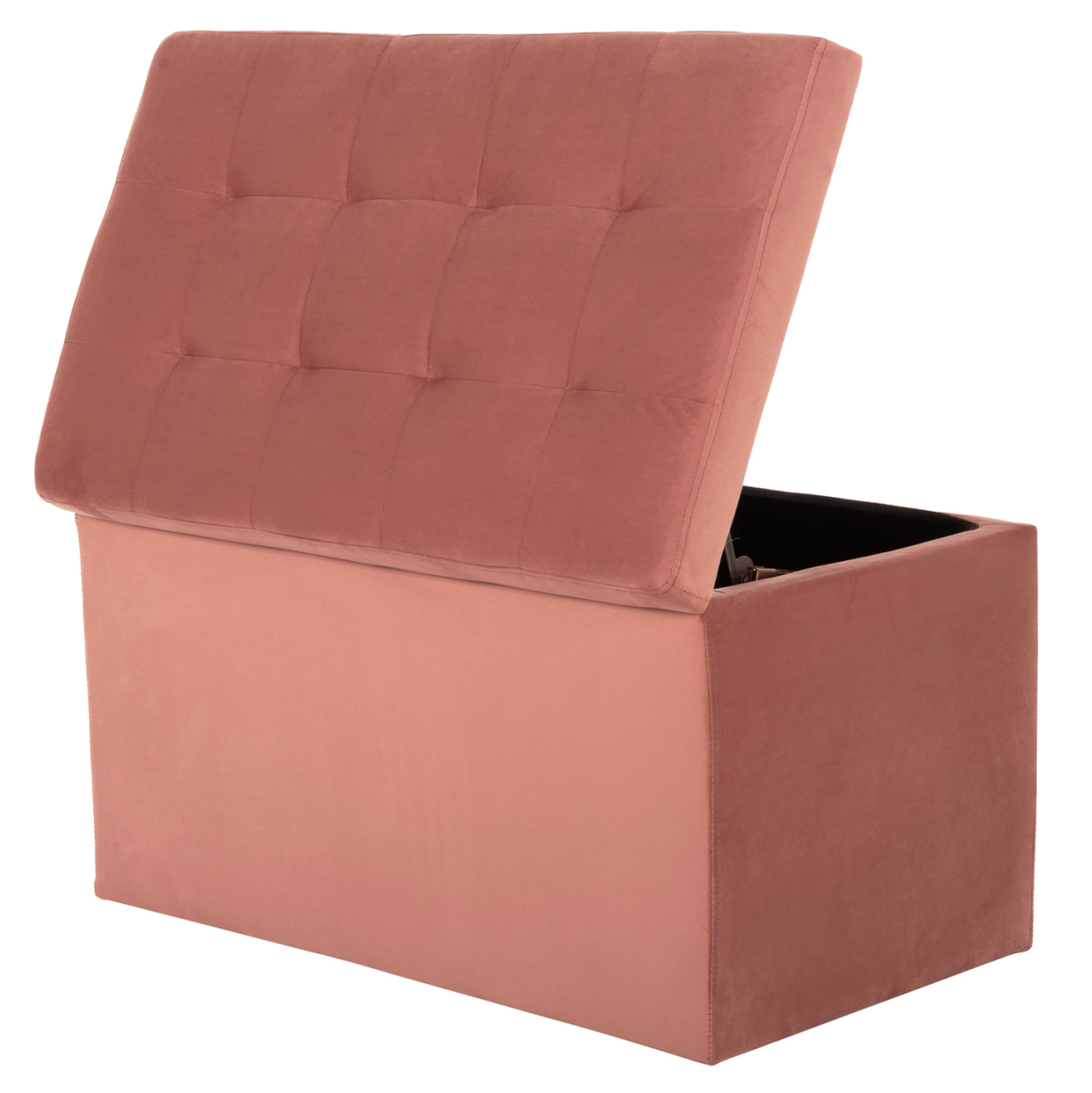 STOOL/TRUNK WITH STORAGE SPACE PUNK HM279.12 DUSTY PINK VELVET 90x50x52Hcm. [4]