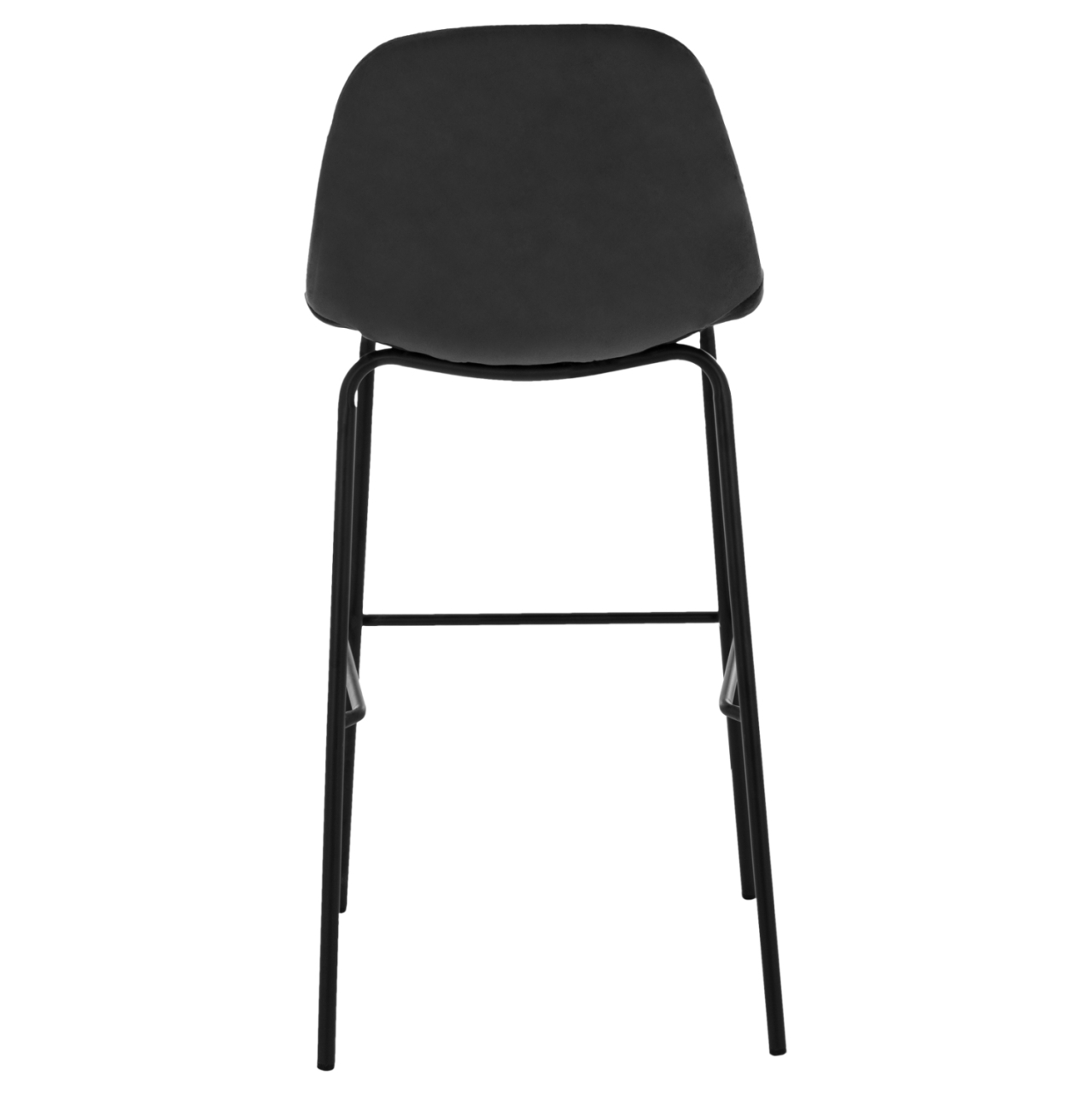 STOOL VINCENT HM8579.14, VELVET BLACK, METAL FRAME 56,5x47x106 cm. [6]