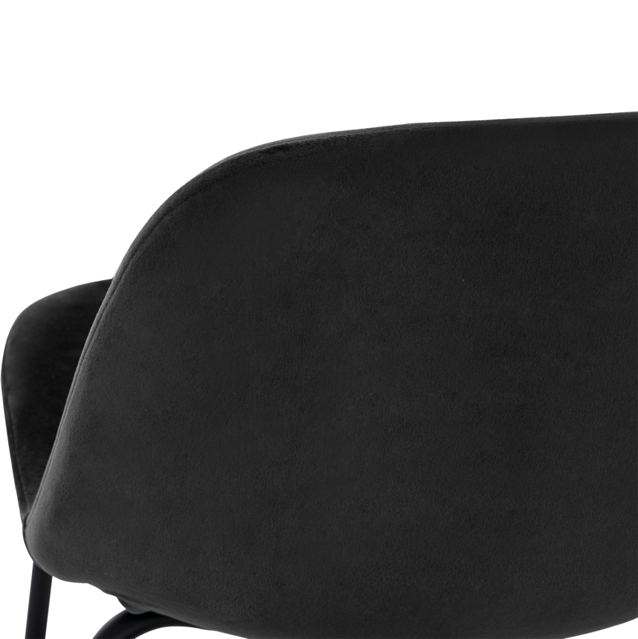 STOOL VINCENT HM8579.14, VELVET BLACK, METAL FRAME 56,5x47x106 cm. [8]