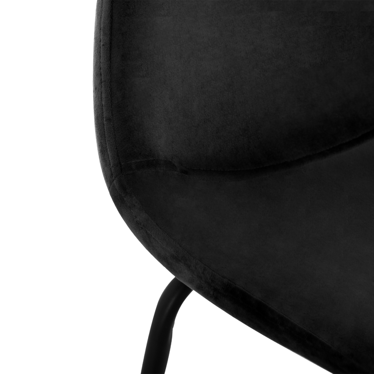 STOOL VINCENT HM8579.14, VELVET BLACK, METAL FRAME 56,5x47x106 cm. [7]