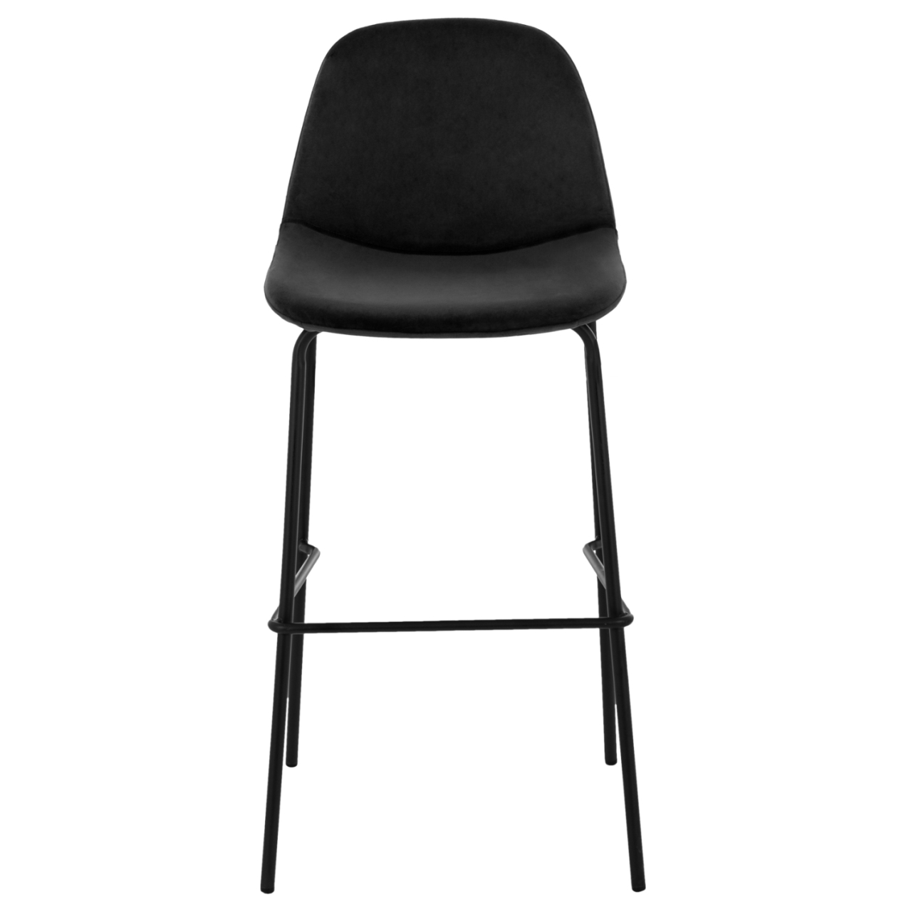 STOOL VINCENT HM8579.14, VELVET BLACK, METAL FRAME 56,5x47x106 cm. [3]