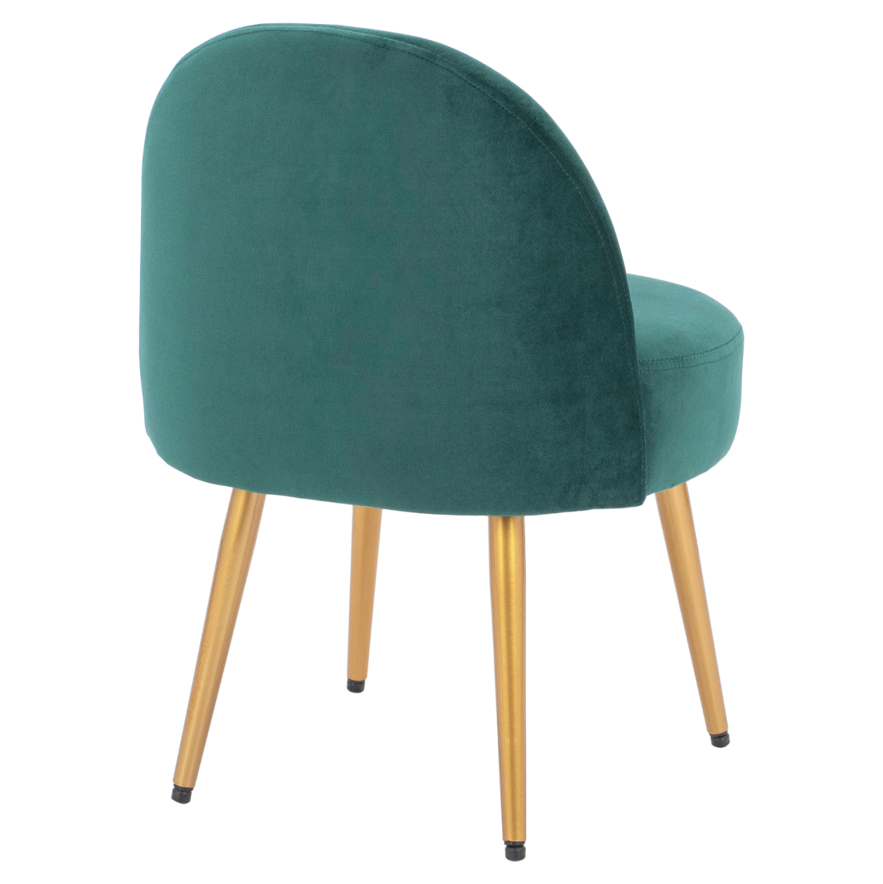 Stool with back Yasmine from cypress green velvet and gold legs HM8395.13 47x43x65cm [5]