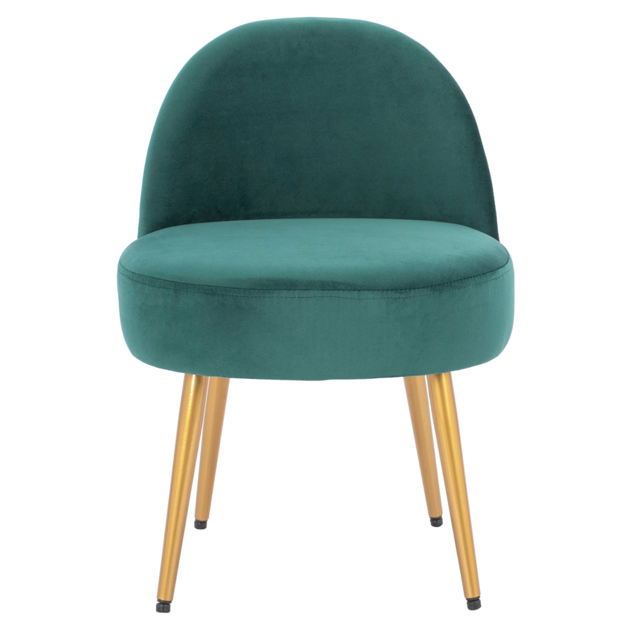Stool with back Yasmine from cypress green velvet and gold legs HM8395.13 47x43x65cm [3]