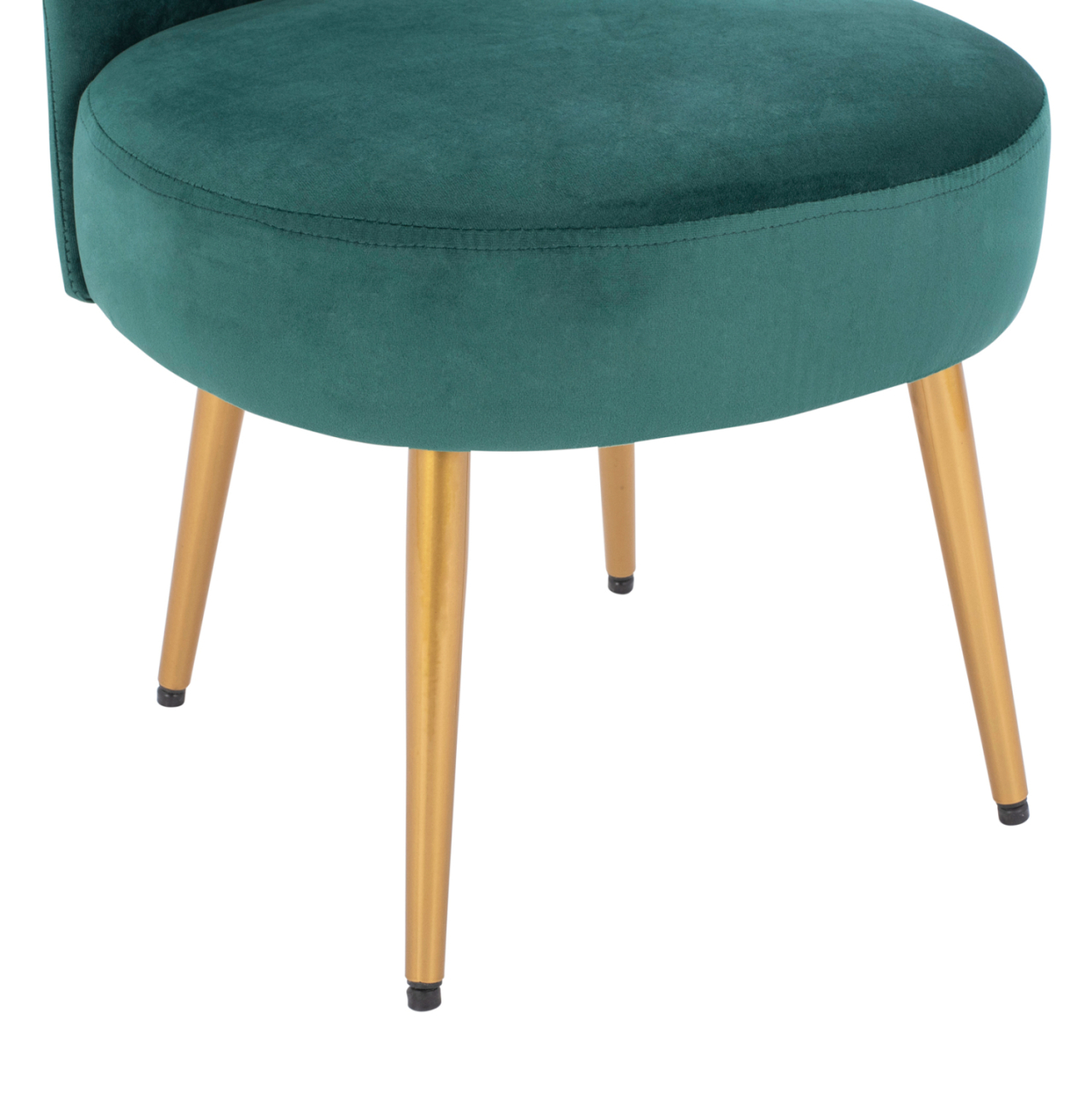 Stool with back Yasmine from cypress green velvet and gold legs HM8395.13 47x43x65cm [8]