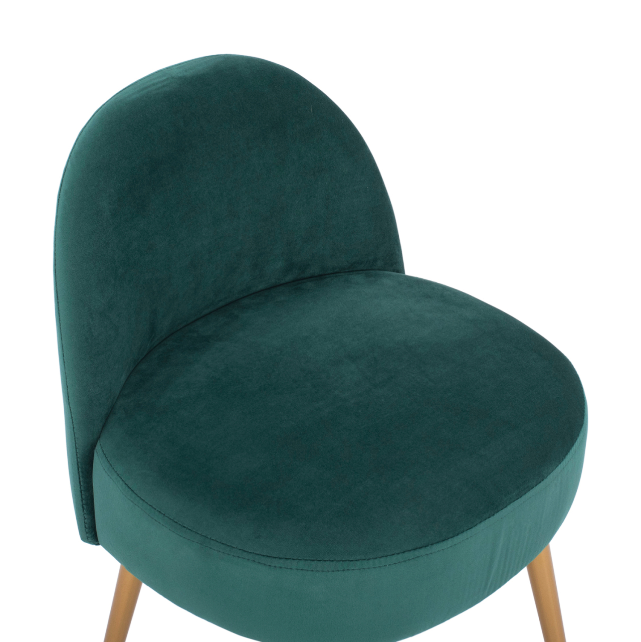 Stool with back Yasmine from cypress green velvet and gold legs HM8395.13 47x43x65cm [7]