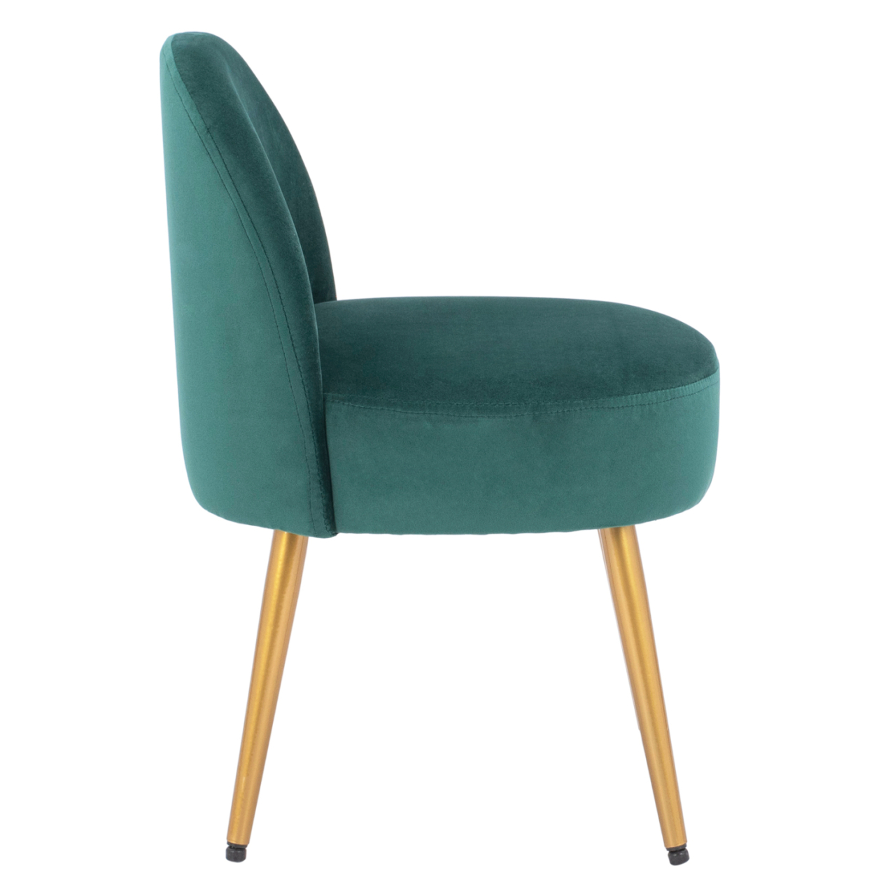 Stool with back Yasmine from cypress green velvet and gold legs HM8395.13 47x43x65cm [4]